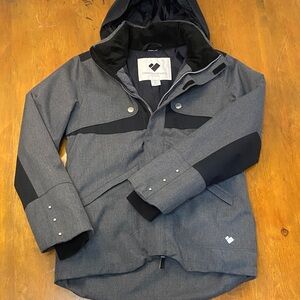Obermeyer Charcoal and Black Hooded Ski Snowboard jacket